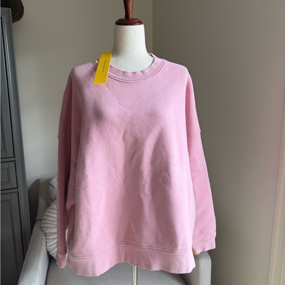 Yellow The Label Pink Crewneck Sweatshirt